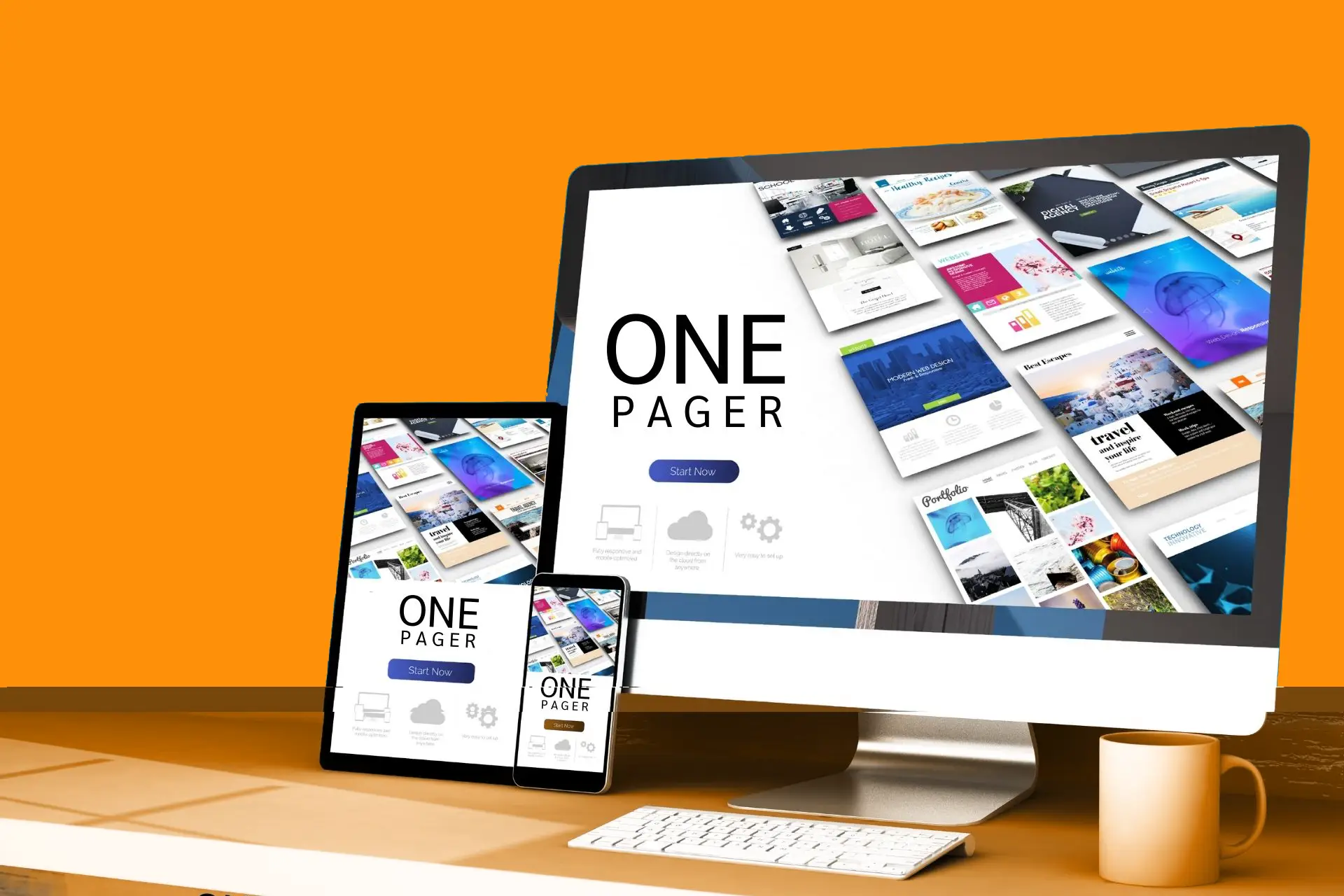 OnePager <span class="mil-thin">und</span> Landingpage<span class="mil-thin">: <br>Effektive Strategien</span>